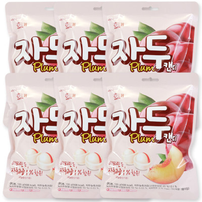해태제과 2000자두맛캔디 x 6개(130g)