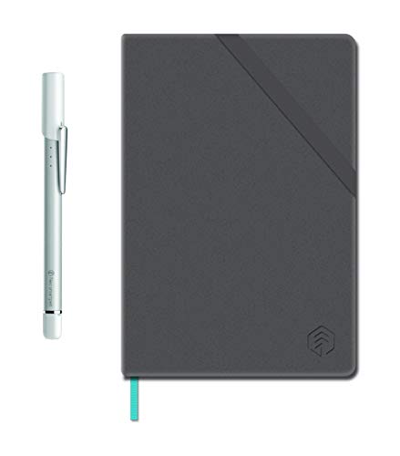 Neo Smartpen N2 (Silver White) with N Hardcover Professional Notebook (125 Ruled & 125 Blank Pages) Bundle for iOS, Android, Smartphones, Tablets, and Windows