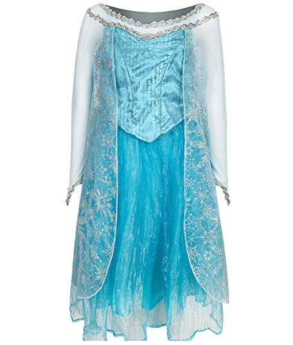 DisneyParks Girls Sparkle Costume Dress Frozen Elsa Ice Queen