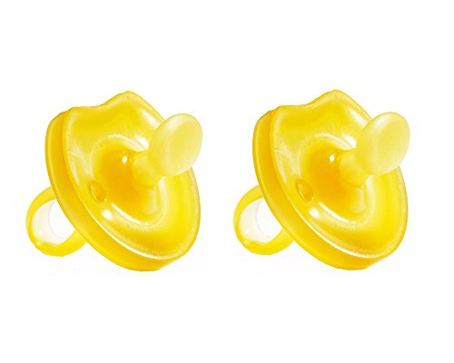 Natursutten 2 Pack BPA Free Natural Rubber Pacifier, Butterfly Orthodontic, 0 - 6 Months