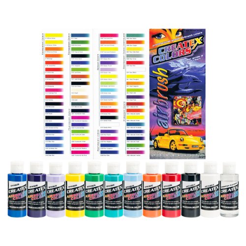 Createx Ready to Use Airbrush Paint Set of All 11 2 Ounce Opaque Colors