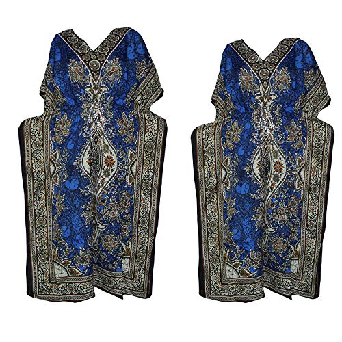 Odishabazaar Caftan Dress Long Maxi Boho Kaftan Cover up with Drawstring Waist (color-3206)