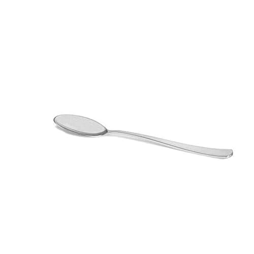 Kaya Shiny Metallic Silver Plastic Disposable Spoons 24 Count - Elegant & Sturdy Cutlery for Upscale Events, Perfect for Weddings, Parties, Receptions