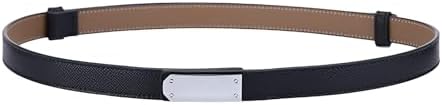 FENLDY Adjustable Thin Belts For Womens Skinny Belts For Dresses Womens Solid Color Alloy Snap-On Belts For Jeans