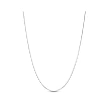 ARGENTO REALE 925 sterling silver necklace 1MM- 2MM Round Snake Chain Necklace- Solid Sterling Silver Chain For Pendants, Flexible 925 Snake Chain, 16-30 Lobster Clasp Silver necklace Made in Italy