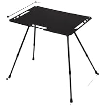 Lightweight Lifting Aluminum Alloy Outdoor Tactical Table Camping Multi-Function Ultra-Light Portable (Tactical Table - Black)