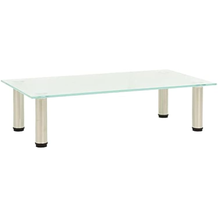 TV Entertainment Center TV Benches Mesa para tv TV Media Console Table TV Stand Frosted 23.6x13.8x6.7 Tempered Glass for Living Room, Dorm,Office