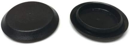 100 Pack 1-1/4 Inch Black Plastic Flush Mount Hole Plug - Sheet Metal Auto Body Panel
