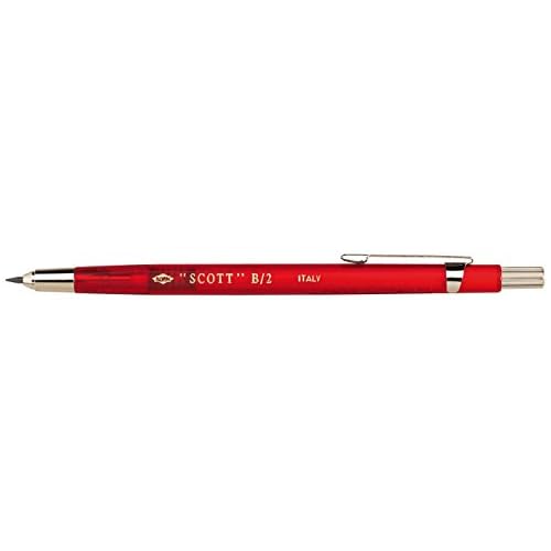 ALVIN, B2,#34;SCOTT Lead Holder Mechanical Pencil with Transparent Plastic Barrel