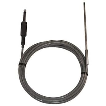 Digi-Sense Thermistor Probe, Stainless Steel, 5/32 (in) Dia, 4.5 (in) L, Phono Plug, 10ft Lead