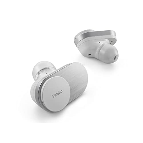 Philips Fidelio T1 True Wireless Headphones with Active Noise Canceling Pro, Audiophile Quality, White, One-Size