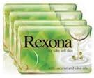 4 x Rexona Bathing Soap - Coconut and Olive Oils 100 gms each