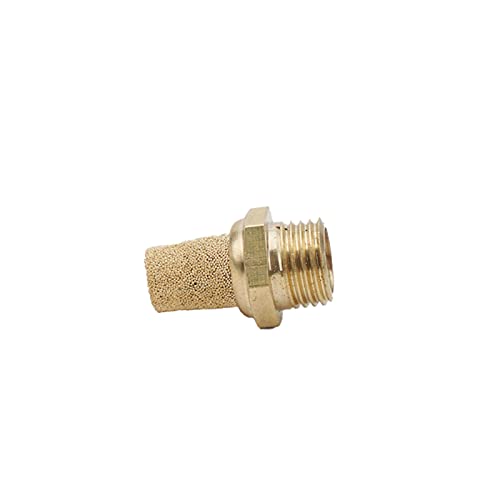 TUXING Double Cylinder Pcp Compressor,Quickun Air Pneumatic Mufflers, Male Thread Sintered Bronze Exhaust Muffler Silencer Pack of 2