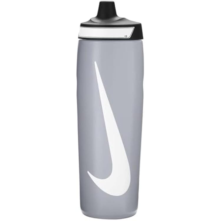 Nike Refuel Bottle 24 oz Sports Bottle BPA Free Airtight WOLF GREYBLACKWHITE