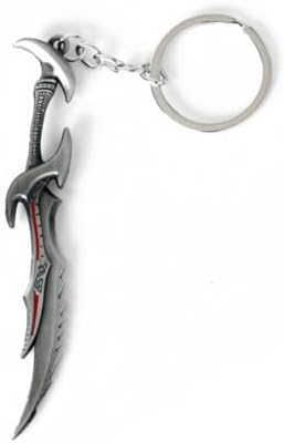 Metal Daedric Dagger Keychain, Alloy Sword pendant for Cosplay & Game fan