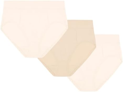 PLAYTEX Women's High-cut Brief Underwear Pack, Plus-size Underwear Available, Tummy Smoothing, 3-pack