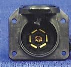 Pollak 12-707p 7-Way Rv Plstc Conn Skt,Pkgd