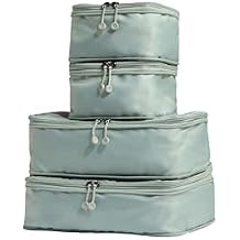 ANTLER - Compression Packing Cubes for Travel, Luggage Organiser for Suitcases or Bags, Travel Accessories, Set of 4, Mist Blue