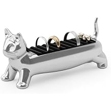 Umbra Ali Cat Ring Holder - Gift for Pet Kitty Kitten Lover - Jewelry Storage, Chrome