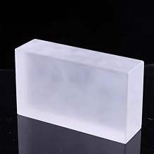 Clear Glass Bricks,Rectangular Solid Double-Sided Crystal Bricks,Sound Insulation Thermal Insulation Glass Blocks for Office Decorative Partition Wall (7.9"x3.9"x2", Clear- Q)