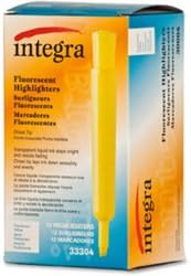 Integra Desk Highlighter, Chisel Tip, Fluorescent Yellow
