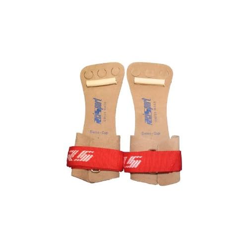 Reisport Mens Hook & Loop High Bar Grip, Small, Gymnastic Grips, Men and Boys Gymnastics Training, Long Lasting, Leather, Safe Grip, Gymnastic High Bar Grips