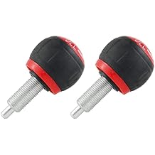 2PCS M16 Pull Pin Spring Pins Fitness Equipment Latch Handle M16 Fitness Pop Pull Pin Knob Release Synthetic Cardboard Handle Exercise Spare Accessory, Black Red Silver