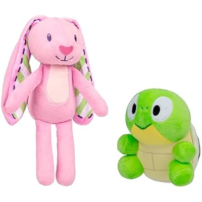 Bluey Friends 2-Pack Plush Stuffed Animals for Kids, Floppy and Turtleboy TV Show Plushies, Cuddly Playtime Toddler Plush Toys, Bluey Gifts Ages 3
