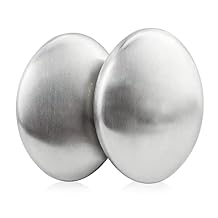 2 PCS Stainless Steel Soap, Magic Metal Odor Remover Bar Eliminating Smells Like Fish Onion Garlic Scents from Hands and Skin, Suitable for Kitchen