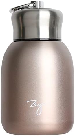 Mini Vacuum Insulated Tumbler, 10.15oz Mini Thermal Mug Leak Proof Vacuum Water Flasks Stainless Steel Portable Leakproof Travel Mug, Travel Coffee Mug for School Office Lunch Milk Tea(Gold)