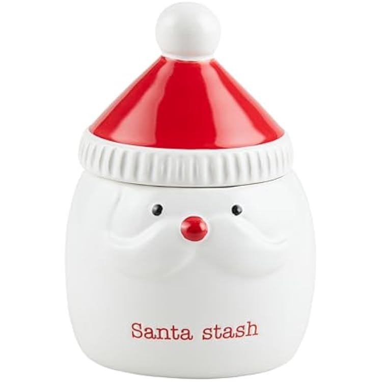 Mud Pie Small Christmas Treat Jars, Santa, 6 x 4 dia