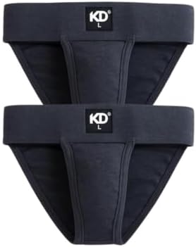 KD Willmax Mens Gym Jockstrap with BackCover Cotton Athletic Supporter with Cup Pocket Breathable Multi Sports Fit Underwear