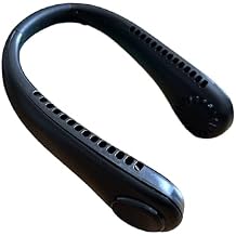 Portable Neck Fan 3 Speeds Mode Adjustable Stretchable Neck Fan Blow Air for Cooling Hand Free 4000mAh Rechargeable for Outdoor Sport Travel Gift Black (Black)