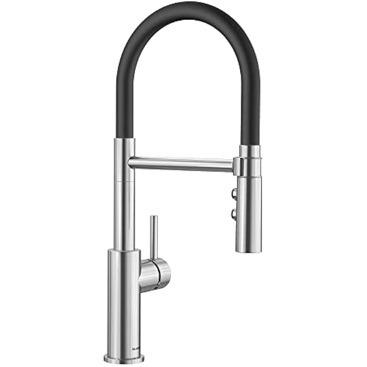 Blanco 402448 CATRIS Flexo Semi-Pro Pull-Down High-Arc Kitchen Faucet 1.5 GPM - PVD Steel