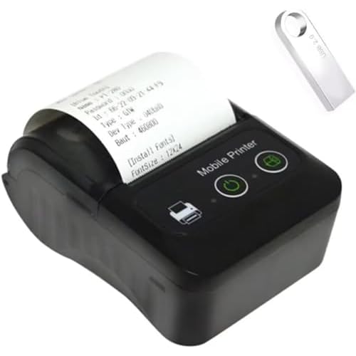 is NOT Compatible with iPhone iOSIPADMAC,ONLY FIT AndroidWindows,Bluetooth Thermal Receipt Printer 58mm,Wireless Portable mini Pocket Invoice Bill Ticket pos Printer for Small Business