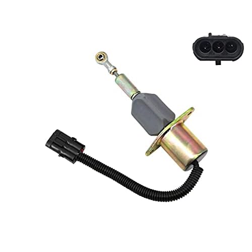 New Fuel Shut-Off Solenoid Compatible with Hyundai R300 & Komatsu PC360-7 w Cummins 5.9L-8.3L Engines 24 Volt Replaces 3928161 3930234 3964624 6740-01-2310 6743-81-9140 SA-4335-24