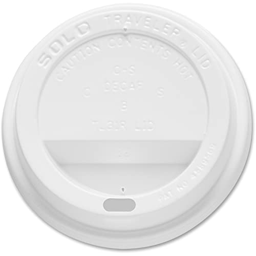 Solo TL38R2-0007 White Traveler Plastic Lid - For Solo Paper Hot Cups Case of 1000