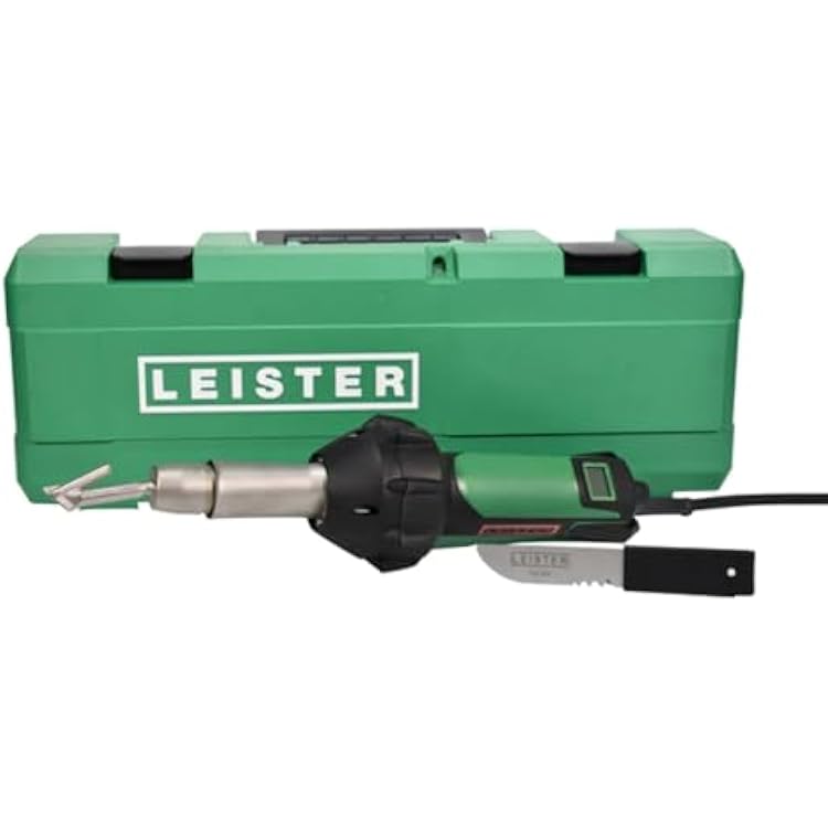 Leister TRIAC AT Plastic Fabrication Kit - With Digital Temp, Speed Control Hot Air Blower and Plastic Welding Heat Gun 199.302