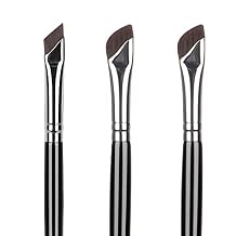 Etercycle Eyeliner Brushes Set, Fine Angled Eyeliner Eyebrow Concealer Brushes, Upgraded Sickle Ultra Thin Slanted Flat Angle for Beauty Cosmetic Tool(3 Pieces)