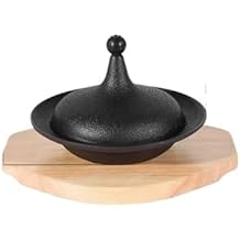 Baking Enameled Cast Iron Dutch Oven Heavy-Duty Grill Pan Braising/Roasting Crown Skillet Enamel(Small 18 cm)