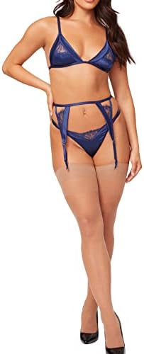 Yandy Midnight Fantasy Women Lingerie Bra Set with Satin Trim