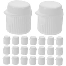 ABOOFAN 30pcs Plastic Toothpaste Tops - Screw-in Toothpaste Caps with Flip Lid Travel Cover