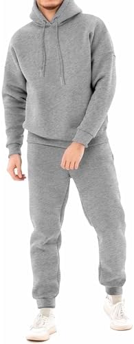 Uni Clau Men's 2 Piece Tracksuits Fleece Pullover Sweatsuits Athletic Fit Jogging Hoodie Outfit Set