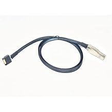 Micro SATA Cables|Mini Cool Edge MCIO 38 Pin to External HD Mini-SAS SFF-8644 Cable 1M - Micro SATA Cables PN # MCIO-1882-1