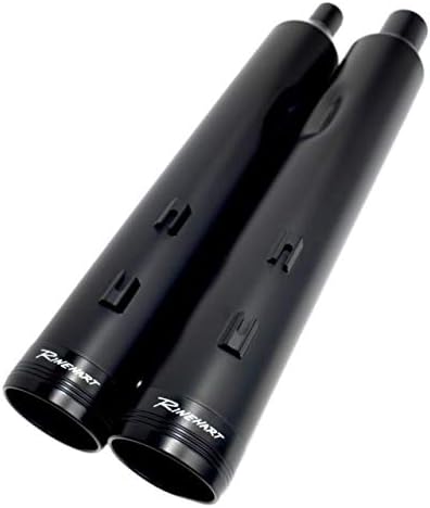 500-0111T Rinehart Racing MOTOPRO45 4.5" Black with Black Tradition End Caps Slip-On Mufflers for 2017-Newer Harley Touring Models