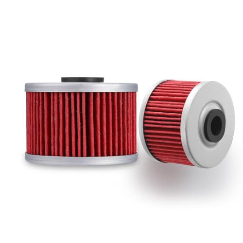 2 Pack Motorcycle Oil Filter: High Performance, Premium, Designed to be used with Synthetic or Conventional Oils: Fits for Select Honda, for Kawasaki Motorcycle Models