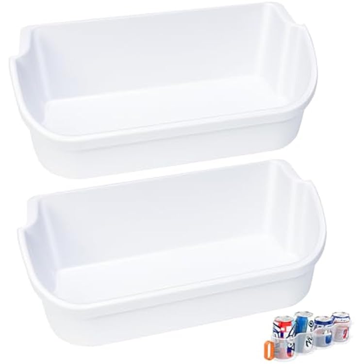 [2 PACK] UPGRADED 240356401 Refrigerator Door Bin Compatible with Frigidaire Door Shelf Replacement FFHS2611PFEA FFSS2614QE6A FFHS2611LBRA FFSS2614QS4A Door Shelf Bin Frigidaire Gallery Door Shelves