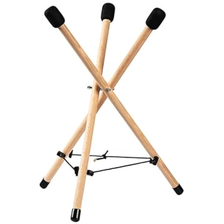 Handpan Drum Stand, Solid Wood Tongue Drum Bracket, Adjustable Tripod Structure Holder, Extendable Snare Holder Bracket for 12 to 22 Inch Percussion Instruments
