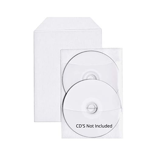 100 Clear CPP Movie Plastic Sleeves  2 Disc Non-Woven Sleeves by StarTechDeals