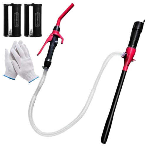 Cordless Fuel Transfer Pump Compatible with Batteries, Easy To Use Hand Fuel Pump for Liquid FuelWater Transfer, Portable for Vehicles or Stations Red
